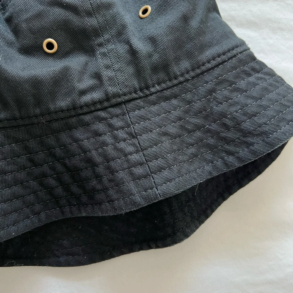 NWT The Hat Depot Classic Cotton Black Bucket Hat S/M - Picture 7 of 9